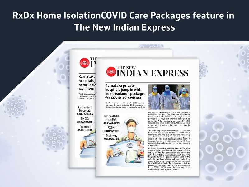 RxDx Home Isolation COVID Care Packages feature in the New Indian Express