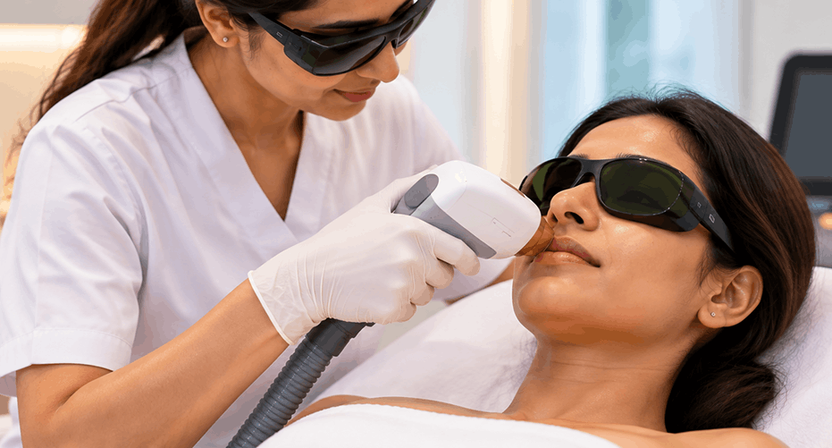 laser sessions do I need for upper lip